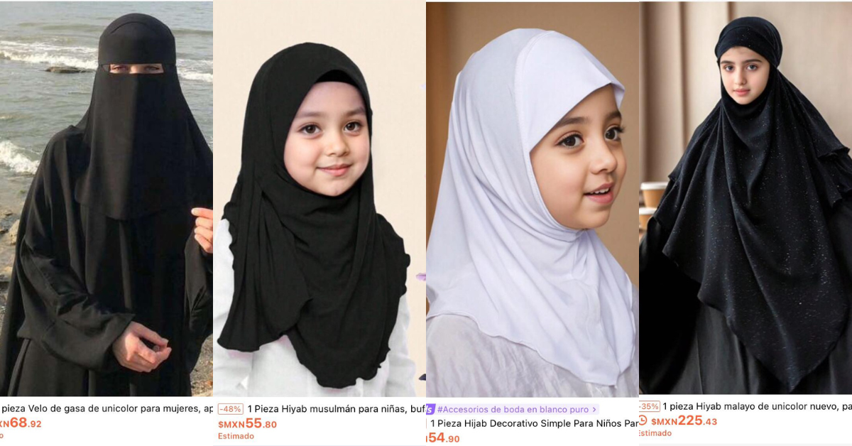 Shein en polémica por la venta de hiyabs para niñas pequeñas