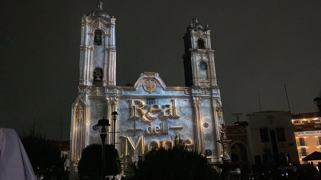En Real del Monte, videomapping por la justa mundialista 2026